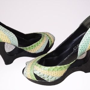 Multi Color Wedge Dress Shoes